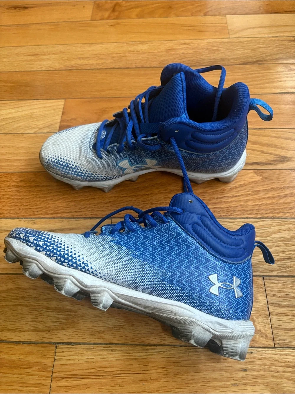 Kids Blue and White Athletic Shoes
